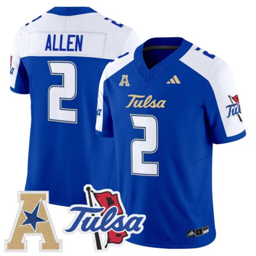 Tulsa Golden Hurricane 2025 Vapor Limited Jersey - All Stitched - Image 23