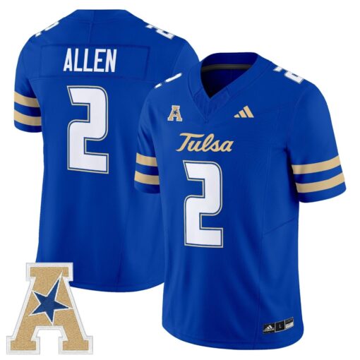 Tulsa Golden Hurricane 2025 Vapor Limited Jersey - All Stitched - Image 5