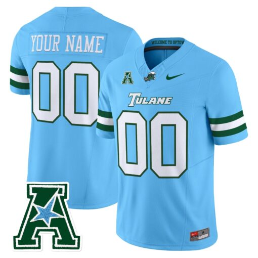 Tulane Green Wave 2025 Vapor Limited Custom Jersey - All Stitched - Image 4
