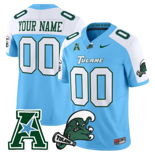Tulane Green Wave 2025 Vapor Limited Custom Jersey - All Stitched - Image 2