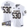 Aggies Jersey 530 UC Davis Aggies 2025 Lake Tahoe Patch Stitched White