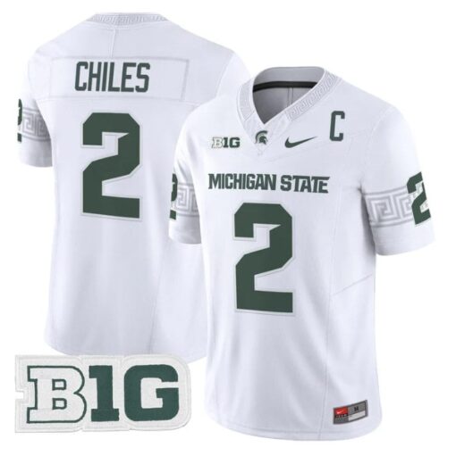 Aidan Chiles Jersey #2 Michigan State Spartans 2025 Vapor Stitched White