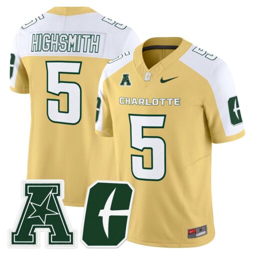 Alex Highsmith Jersey #5 Charlotte 49ers 2025 Vapor Limited Stitched - Image 2