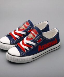 Arsenal Low Top Canvas Sport Sneakers Shoes For Men Women Fans