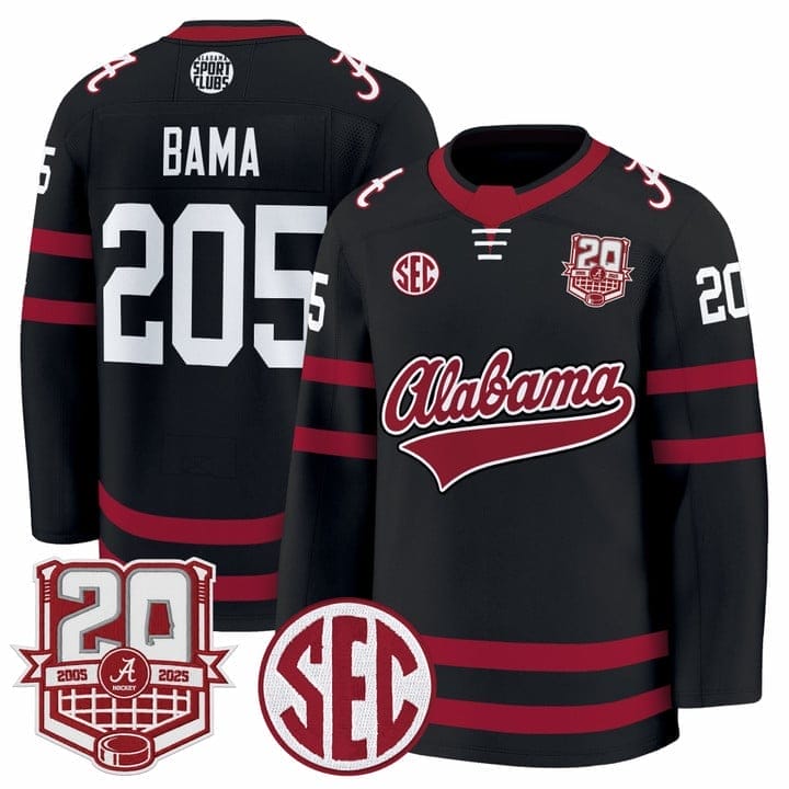 Bama Jersey #205  Alabama Crimson Tide 2025-26 Premium 20th Anniversary Patch Stitched