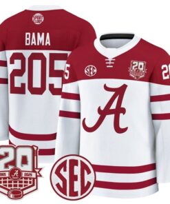 Alternative view of Bama Jersey #205  Alabama Crimson Tide 2025-26 Premium 20th Anniversary Patch Stitched