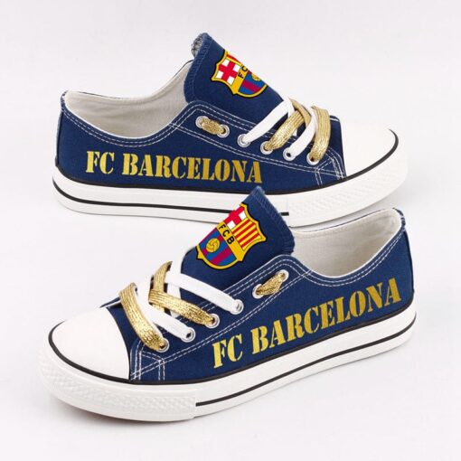Barcelona Low Top Canvas Sport Sneakers Shoes For Men Women Fans - Image 3
