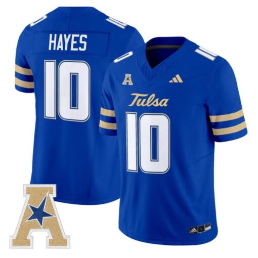 Baylor Hayes Jersey #10 Tulsa Golden Hurricane 2025 Vapor Stitched Royal