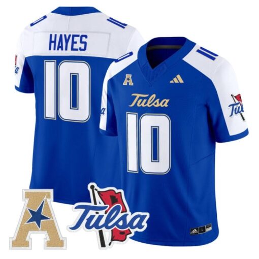 Baylor Hayes Jersey #10 Tulsa Golden Hurricane 2025 Vapor Stitched Royal Alter
