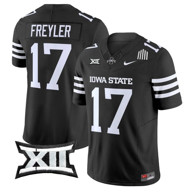 Beau Freyler Jersey #17 Iowa State Cyclones 2025 Limited Stitched Black 1 Beau Freyler Jersey #17 Iowa State Cyclones 2025 Limited Stitched Black