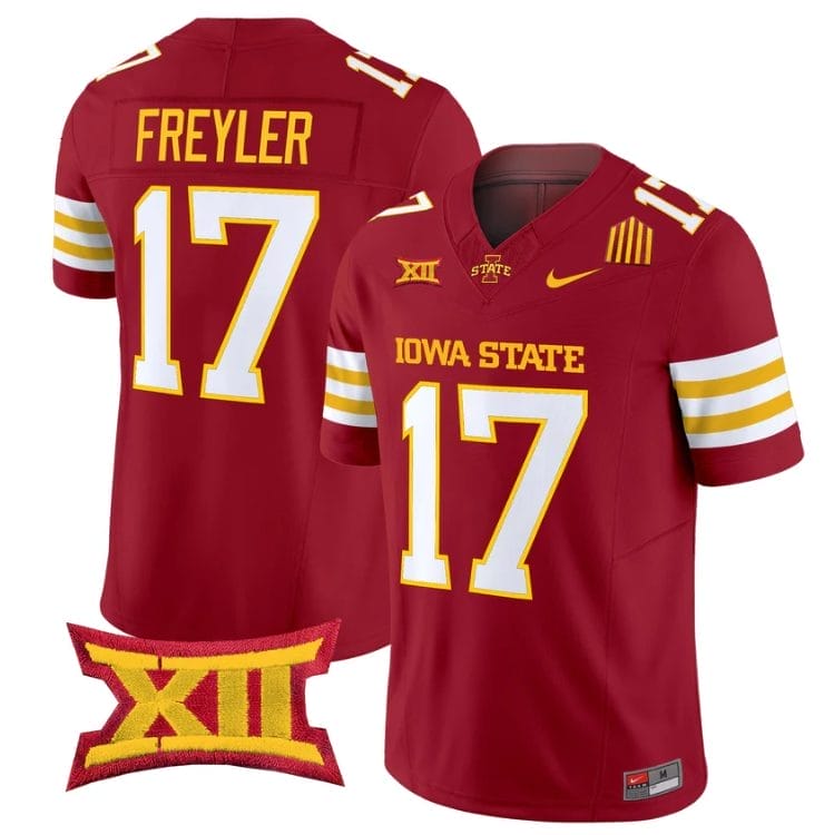 Beau Freyler Jersey #17 Iowa State Cyclones 2025 Limited Stitched Cardinal 1 Beau Freyler Jersey #17 Iowa State Cyclones 2025 Limited Stitched Cardinal