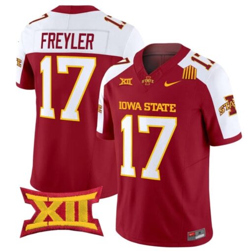 Beau Freyler Jersey #17 Iowa State Cyclones 2025 Limited Stitched Cardinal Alter