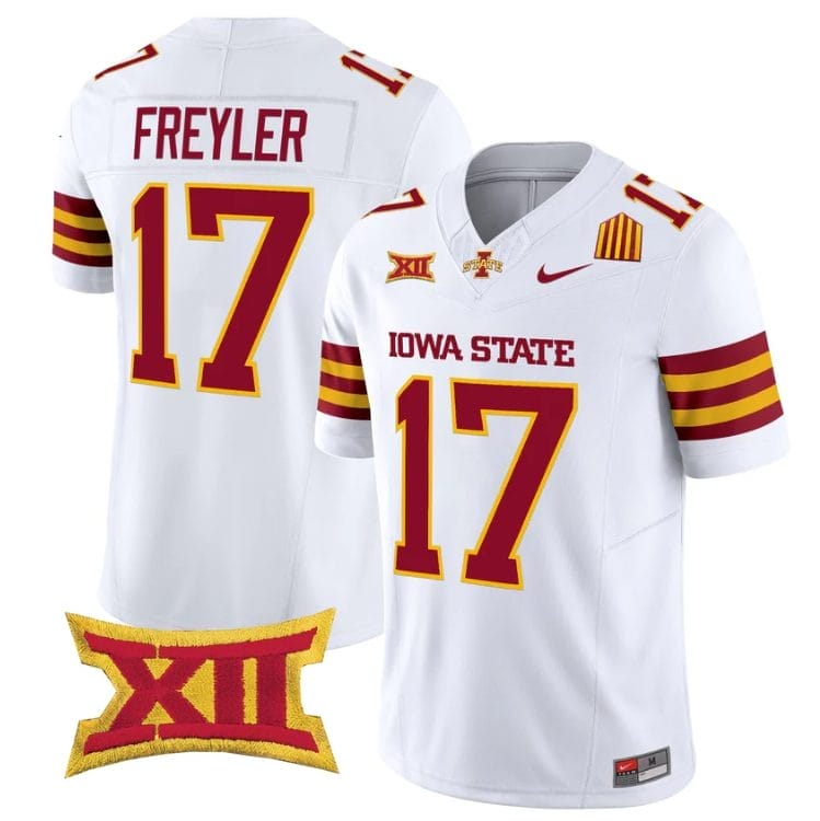 Beau Freyler Jersey #17 Iowa State Cyclones 2025 Limited Stitched White 1 Beau Freyler Jersey #17 Iowa State Cyclones 2025 Limited Stitched White
