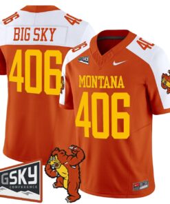 Big Sky Jersey #406 Montana Grizzlies 1995 Throwback Vapor Stitched