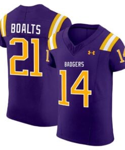 Boalts Jersey #14 Badgers Purple All Stitched