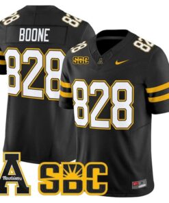 Boone Jersey 828 App State Mountaineers 2025 Vapor Limited Stitched Black