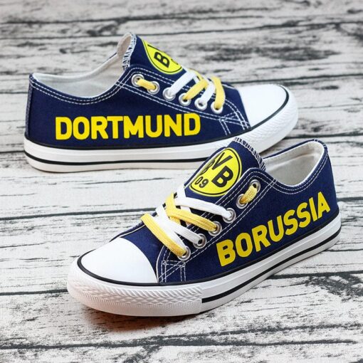 Borussia Dortmund Low Top Canvas Sport Sneakers Shoes For Men Women Fans - Image 3