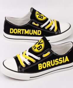 Borussia Dortmund Low Top Canvas Sport Sneakers Shoes For Men Women Fans