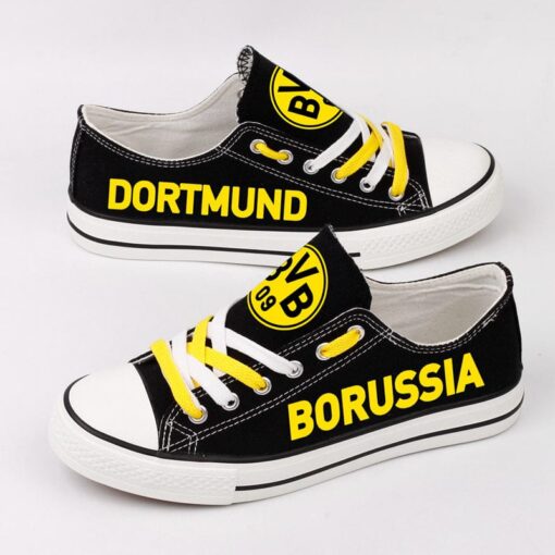 Borussia Dortmund Low Top Canvas Sport Sneakers Shoes For Men Women Fans