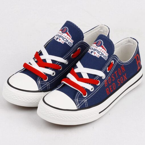Boston Red Sox Limited Print Low Top Canvas Shoes Sport Sneakers For Men Women Fans - Image 2