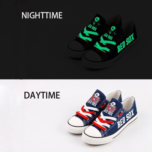 Boston Red Sox Limited Print Low Top Canvas Shoes Sport Sneakers For Men Women Fans - Image 3