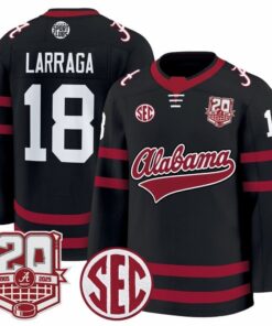 Brandon Larraga Jersey #18  Alabama Crimson Tide 2025-26 Premium 20th Anniversary Patch Stitched