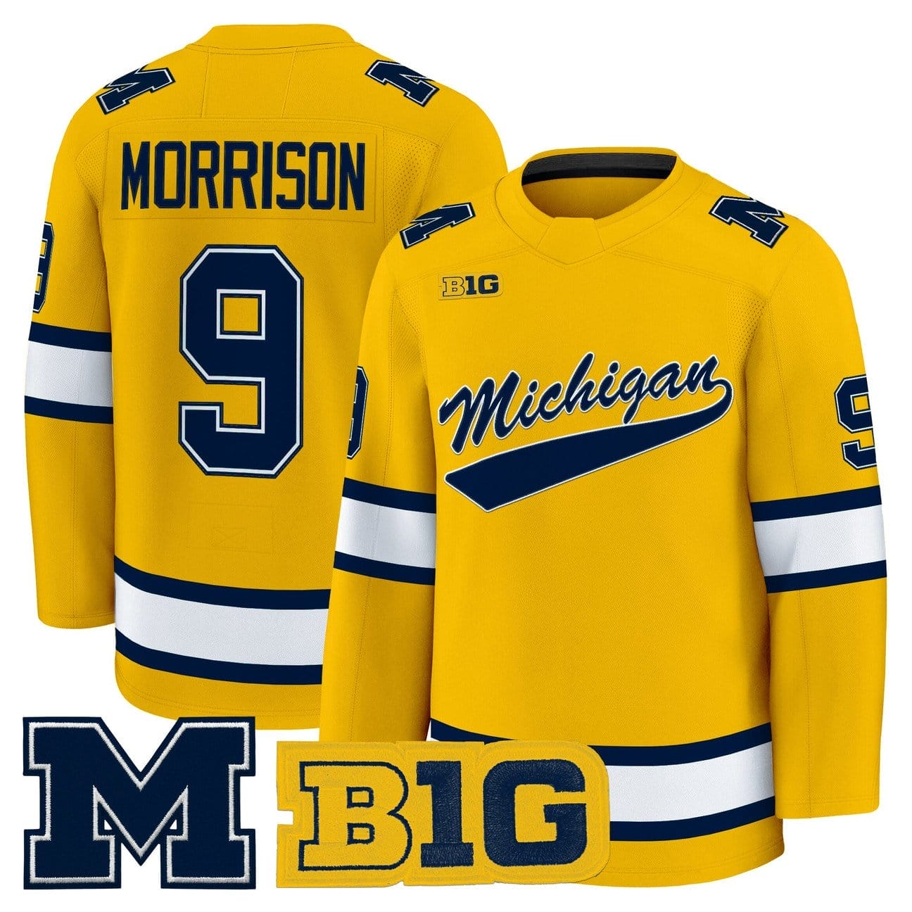 Brendan Morrison Jersey #9 Michigan Wolverines 2025-26 Premium All Stitched