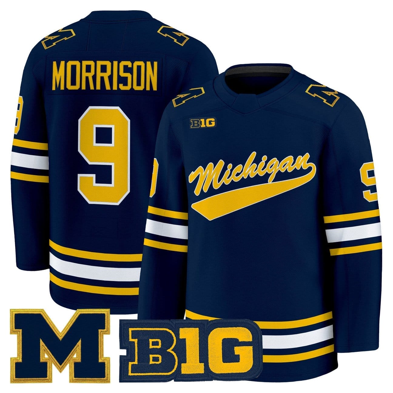 Brendan Morrison Jersey #9 Michigan Wolverines 2025-26 Premium All Stitched - Image 2