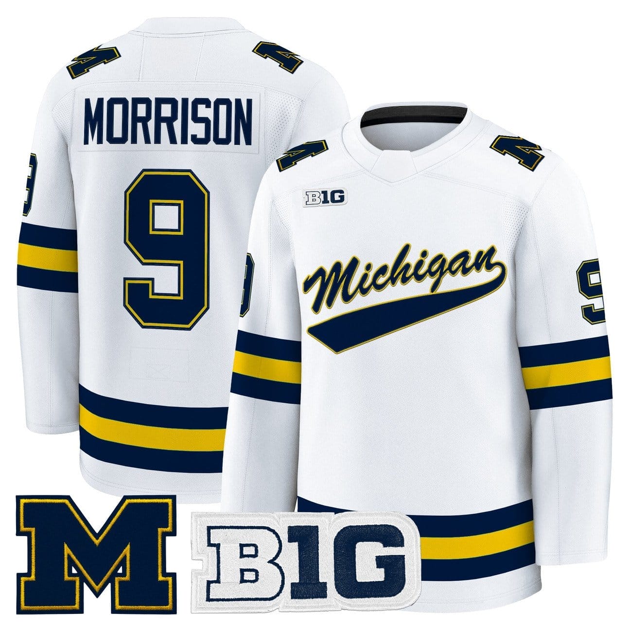 Brendan Morrison Jersey #9 Michigan Wolverines 2025-26 Premium All Stitched - Image 3
