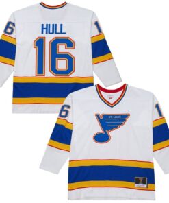 Brett Hull Jersey #16 St. Louis Blues Throwback 1990-91 Power Play Stitched