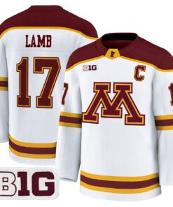 Brody Lamb Jersey 17 Minnesota Golden Gophers 2025 26 Stitched White