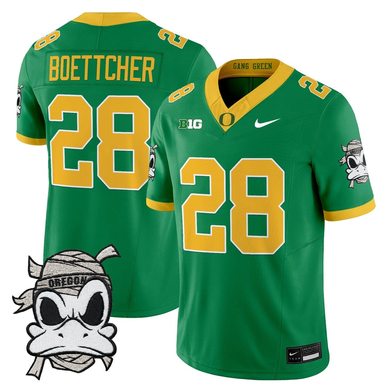 Bryce Boettcher Jersey #28 Oregon Ducks 2025 Mummy Duck Vapor Limited Stitched 3 Bryce Boettcher Jersey #28 Oregon Ducks 2025 Mummy Duck Vapor Limited Stitched - Image 3