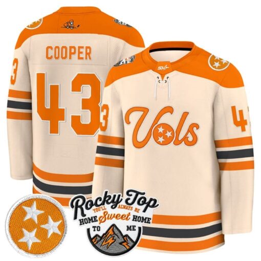 Bryce Cooper Jersey #43 Tennessee Volunteers 2025-26 Hockey Premium Stitched - Image 4