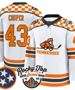 Bryce Cooper Jersey 43 Tennessee Volunteers 2025 26 Premium Stitched White