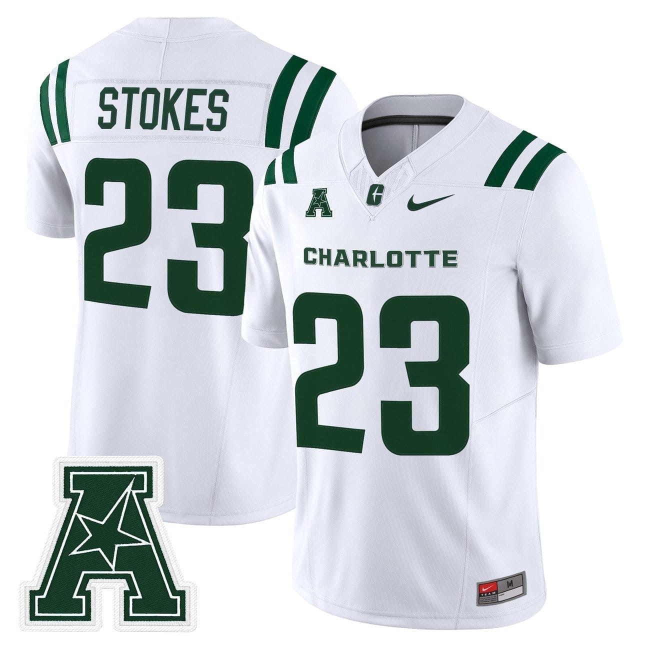 CJ Stokes Jersey #23 Charlotte 49ers 2025 Vapor Limited Stitched