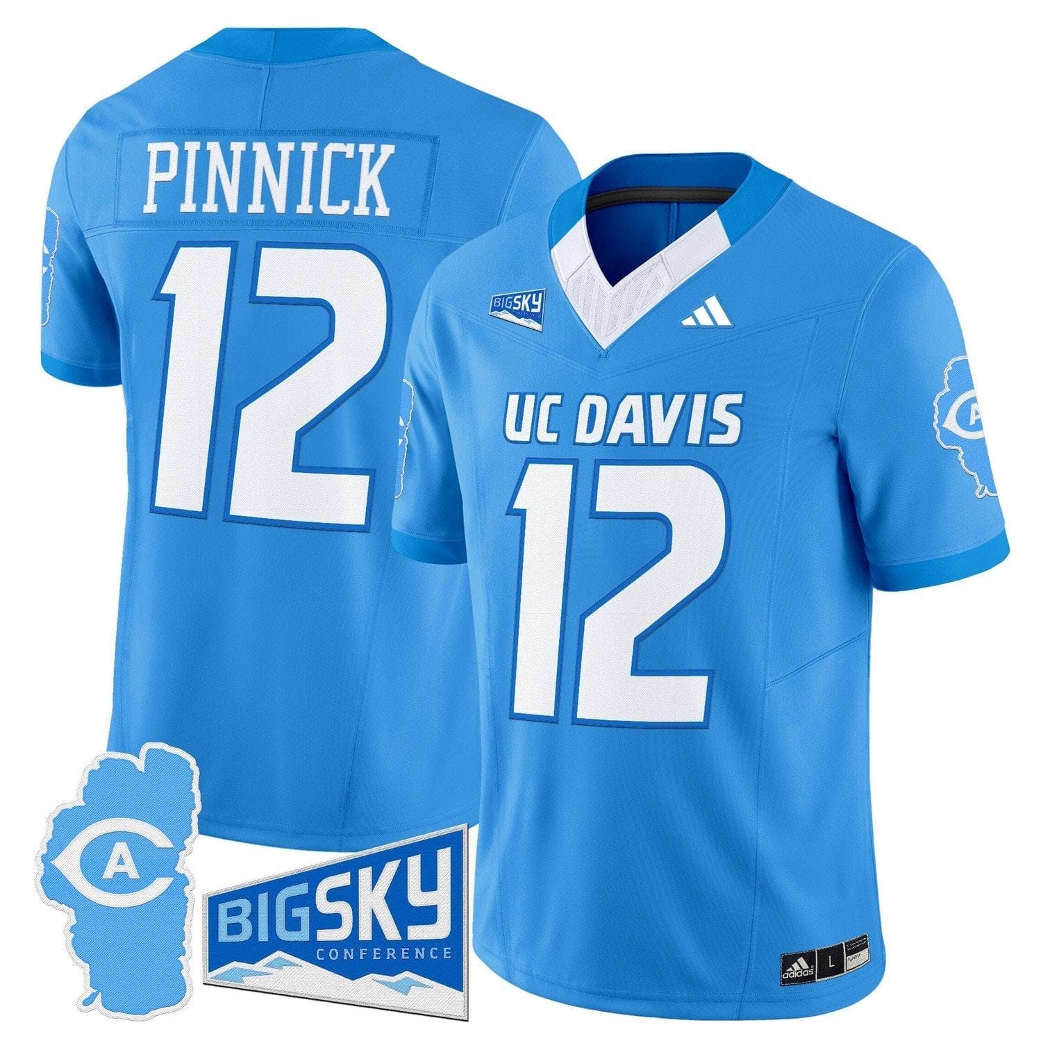 Caden Pinnick Jersey #12 UC Davis Aggies 2025 Lake Tahoe Patch Stitched - Image 3