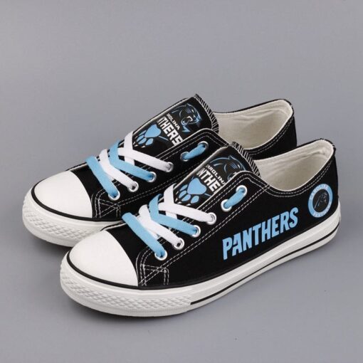 Carolina Panthers Low Top Canvas Sport Sneakers Shoes For Men Women Fans - Image 3