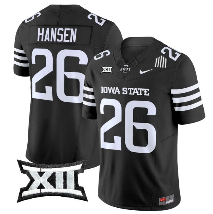 Carson Hansen Jersey #26 Iowa State Cyclones 2025 Limited Stitched Black 1 Carson Hansen Jersey #26 Iowa State Cyclones 2025 Limited Stitched Black
