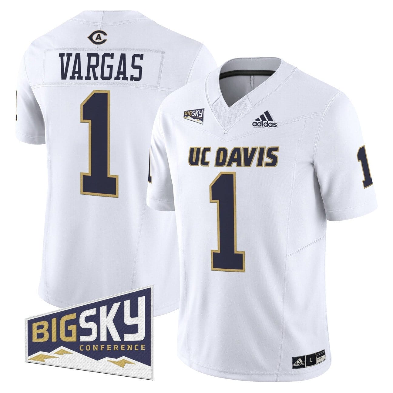 Carter Vargas Jersey #1 UC Davis Aggies 2025 Lake Tahoe Patch Stitched