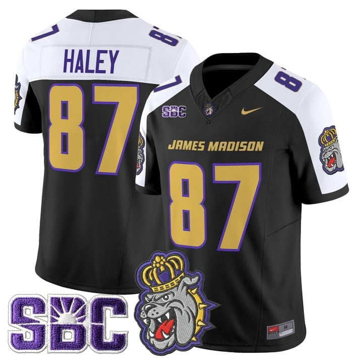 Charles Haley Jersey 87 James Madison Dukes 2025 Vapor Stitched Black Alter