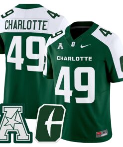 Charlotte Jersey 49 Charlotte 49ers 2025 Vapor Limited Stitched Green Alter