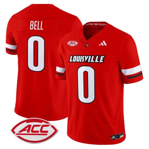 Chris Bell Jersey #0 Louisville Cardinals 2025 Vapor Limited Stitched - Image 3