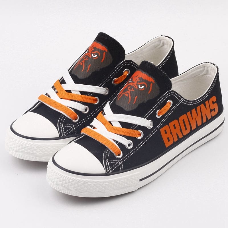 Cleveland Browns Low Top Canvas Sport Sneakers Shoes For Men Women Fans 2 Cleveland Browns Low Top Canvas Sport Sneakers Shoes For Men Women Fans - Image 2