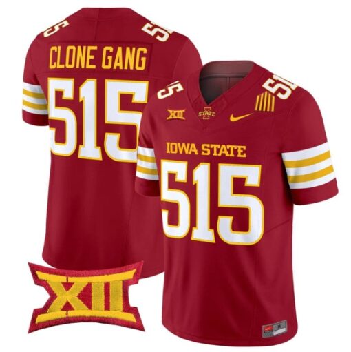 Clone Gang Jersey #515 Iowa State Cyclones 2025 Limited Stitched Cardinal