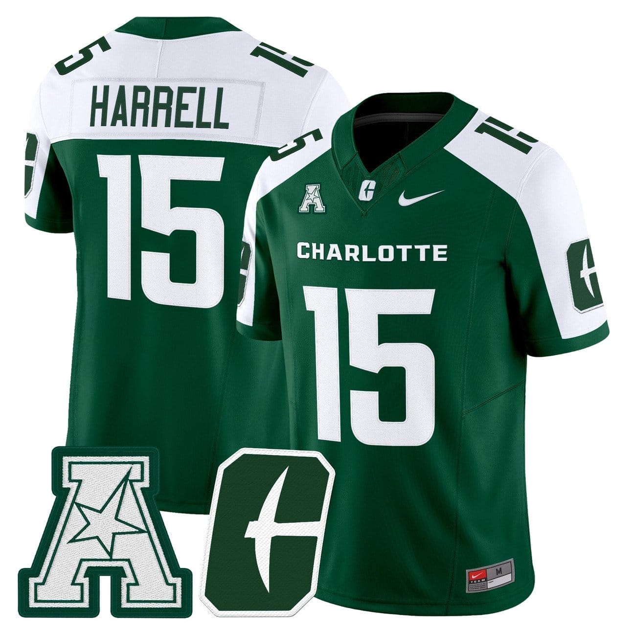 Conner Harrell Jersey #15 Charlotte 49ers 2025 Vapor Limited Stitched - Image 4