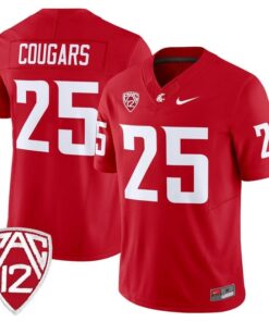 Cougars Jersey #25 Washington State Cougars 2025 Vapor Limited Stitched 8 Cougars Jersey 25 Washington State Cougars 2025 Vapor Stitched Crimson