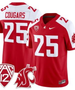 Cougars Jersey #25 Washington State Cougars 2025 Vapor Limited Stitched 7 Cougars Jersey 25 Washington State Cougars 2025 Vapor Stitched Crimson Alter