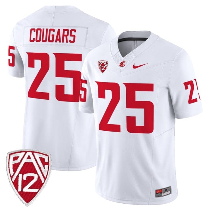 Cougars Jersey #25 Washington State Cougars 2025 Vapor Limited Stitched 5 Cougars Jersey #25 Washington State Cougars 2025 Vapor Limited Stitched - Image 5