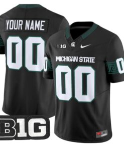 Custom Michigan State Spartans Jersey 2025 Vapor Limited Stitched Black