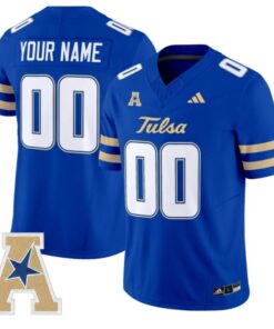 Custom Tulsa Golden Hurricane Jersey 2025 Vapor Limited Stitched Royal